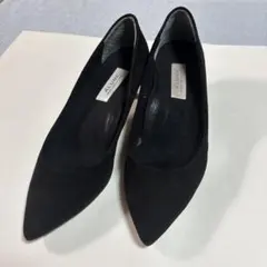 ALUNE ブラック ポインテッドトゥパンプス 23.0セブントゥエルブサーティ