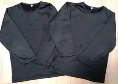 【すててこねっと】　裏起毛　インナー　140サイズ　長袖　2枚セット