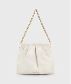 CHARLES & KEITH ドゥオ ブレードチェーンハンドルホーボーバッグ