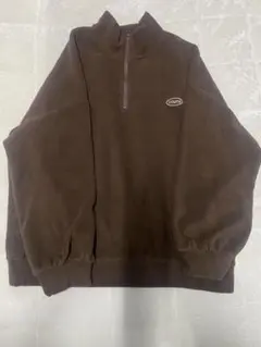 ハーフジップ トレーナー 茶色