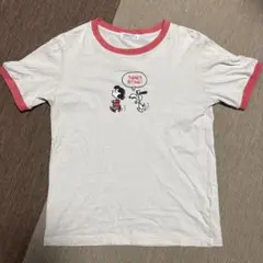 PEANUTS 半袖Tシャツ Sサイズ ホワイト/ピンクのサムネイル