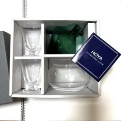 HOYA ガラス製グラスと冷酒器セット