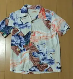 和柄 SUN SURF 燕 ツバメ柄 レーヨン アロハシャツ L シャリ感 和柄 SUN SURF 燕 ツバメ柄 レーヨン アロハシャツ L シャリ感 - メルカリ
