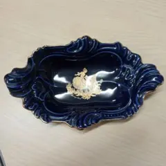 Limoges Castel リモージュ プレート 皿 ネイビー 金彩のサムネイル