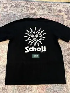 Schott Tシャツ Sサイズ ブラック HUFコラボ