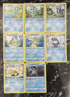 【良品】【希少】　ポケットモンスターカード　海外版　水タイプ御三家　8枚