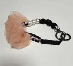 パラコードストラップ　ハンドメイド　スマホストラップ　マクラメ編み