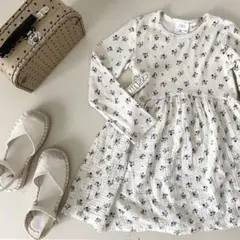 ZARA kids マッチングフラワーワンピース