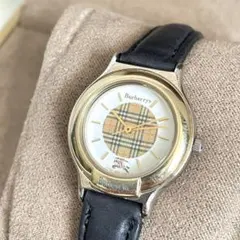 希少・美品】バーバリー スクエア スモセコ アイボリー クォーツ