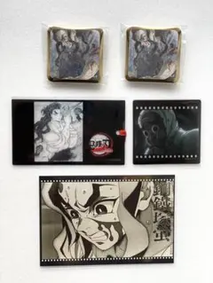 鬼滅の刃　ダイニング　スクエア缶バッジ　クリアカード　ポストカード　鋼鐡塚蛍