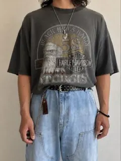 【鬼フェード】 90s ハーレーダビッドソン STURGIS イーグル Tシャツ