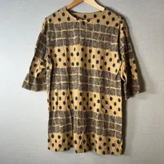 【GIANNI LO GIUDICE】水玉幾何学柄チュニックトップス大きいサイズのサムネイル