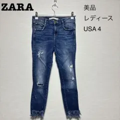 【美品】ZARA・レディース・クラッシュデニム・USA 4