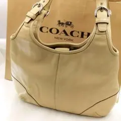 COACH ショルダーバッグ ベージュ No. 9249 - メルカリ