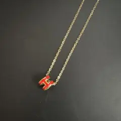 HERMES Hキューブ ネックレス レッド ゴールド42㌢ - メルカリ