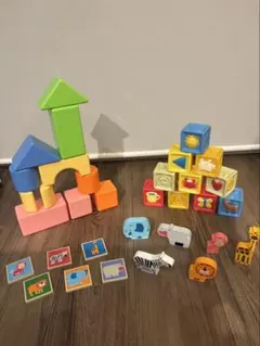 知育玩具 ブロック 動物 フィギュア セット