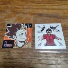 ハイキュー　西谷夕 スクエアステッカー 2枚セット