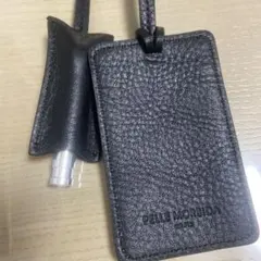 PELLE MORBIDA ペッレモルビダ 笛付きネームタグ 黒 シュリンク革のサムネイル