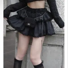 ティアードミニスカート ブラックのサムネイル