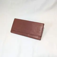 【LOUIS VUITTON】80s~"エピ"ロゴ入り長財布・お札入れ　ブラウン