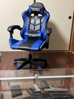 ‼️送料込‼️【SUP BOX】Blue &Black ゲーミングチェア