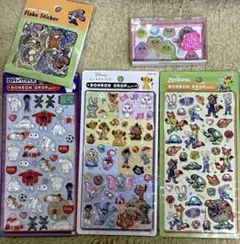 国内正規品ディズニーボンボンドロップシールベイマックスズートピアクラシック5点