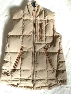 ラルフローレン　ベージュ キルティングダウンベスト
