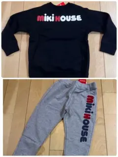 新品　ミキハウス　ロゴトレーナー　ロゴパンツ　上下
