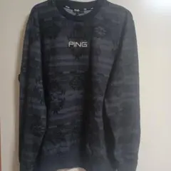 PING ブラック 裏起毛トレーナー LL