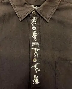 超激レア OLD STUSSY 80'S『WARRIOR』半袖シャツ　初期黒タグのサムネイル