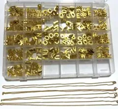 ド*ド様 アルファベットビーズ　andネックレス　金色セット