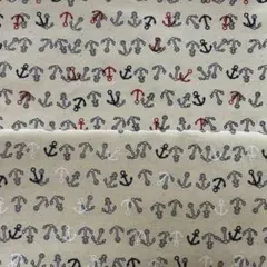 アンカー柄 プリント生地 マリンテイスト ハンドメイド