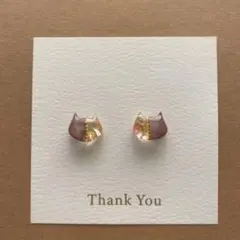 c-750バイカラー猫ちゃんピアス