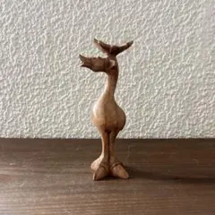 レトロ ヴィンテージ 木製 鹿の置物 シカオブジェ 北欧インテリア