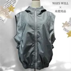未使用　WAYS WILL　じまちゃん　フード付き　ドッキング　ジップベスト　F
