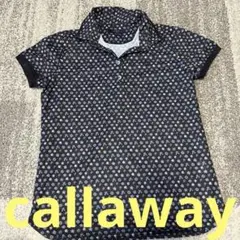 半袖ゴルフポロシャツ　キャロウェイ　ネイビー　花柄