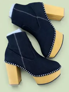 Attagirl バイカラー 厚底 ブーティ ショートブーツのサムネイル