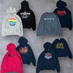 古着卸 卸売 まとめ売り スウェット パーカー 8枚セット メンズ M