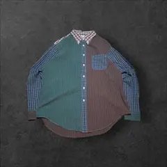 90s ブルックスブラザーズ ボタンダウンシャツ XL クレイジーパターン