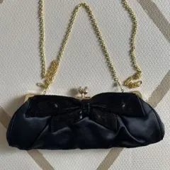 新品★パーティーバッグ　3ウェイ　黒　サテン