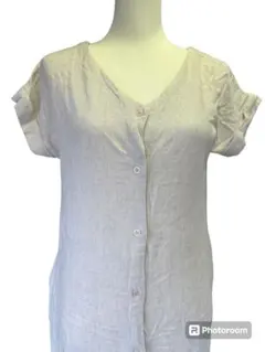 ROPE PICNIC ノースリーブ　ワンピース　麻混