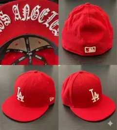極美品　ニューエラ LA ドジャース 59FIFTY 赤　つば裏ロゴ 7 5/8