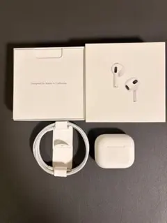 AirPods第3世代（ライトニング）本体・ケース・箱有/充電ケーブル付【美品】