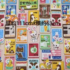 シーチング生地 はいから横丁 マッチ箱柄 ピンク