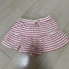 ZARA BABY 白赤ストライプ フリルスカート 3-4歳のサムネイル