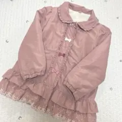 エニィファム 中ボア リボンフリルコート