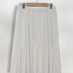 AMERICAN HOLIC プリーツロングスカート L アイボリー ウエスト