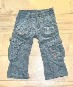 e.a.b コーデュロイパンツ　ブルーグリーン90 ベベ