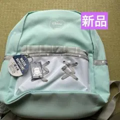 キッズ リュック ライトブルー チェック柄　女の子 新品　15Lのサムネイル