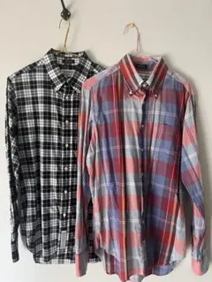 INDIVIDUALIZED SHIRTSチェック柄シャツ2枚セット